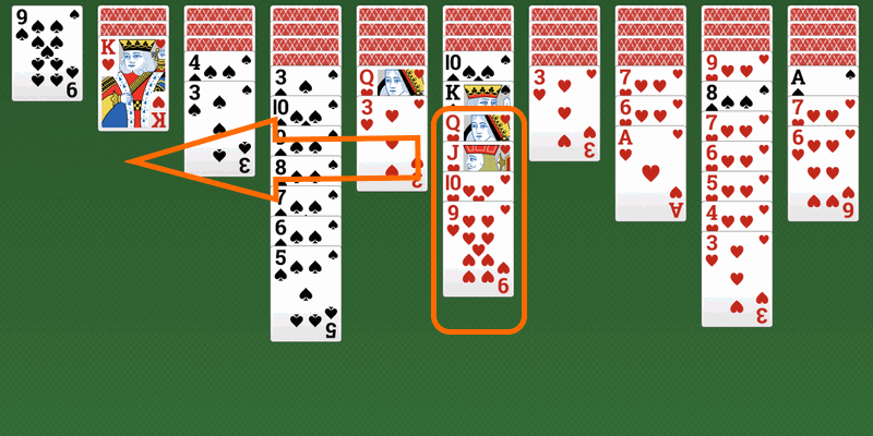 Jouer au Spider Solitaire 2 couleurs
